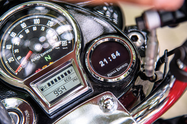 The Classic 350 finally gets a fuel gauge.