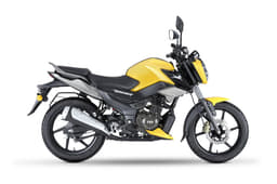 The fuel tank can hold 10 litres and the bike has a kerb weight figure of just 123kg.