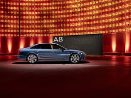 Audi A8L facelift side profile.