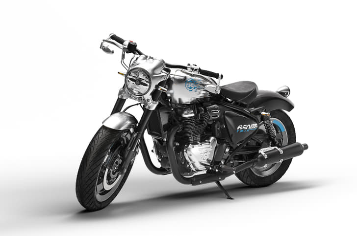 The engine you see here is the same parallel-twin 650cc engine.