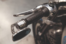 Chrome bar-end mirrors and levers look neat.