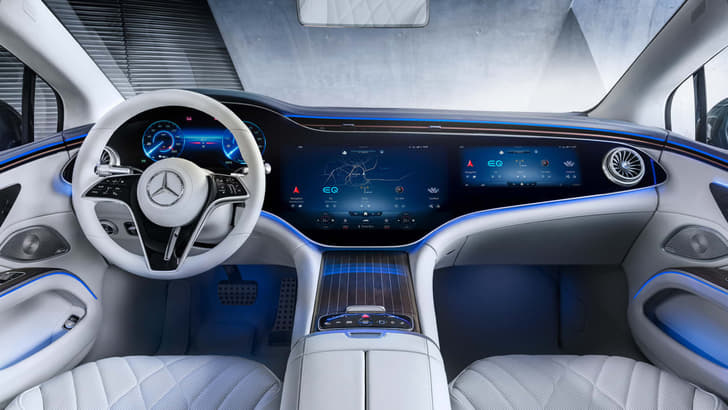Mercedes Benz EQS interior dashboard 