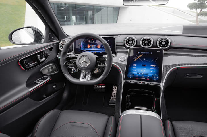2022 Mercedes-Benz C43 AMG interior.