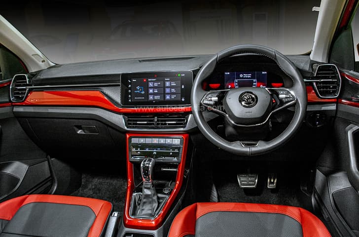 Skoda Kushaq Monte Carlo interior front view.