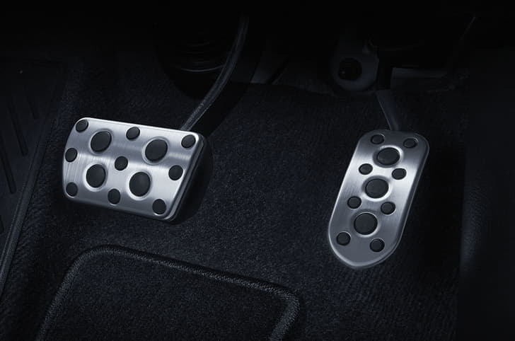 Toyota Fortuner GR Sport control pedals.
