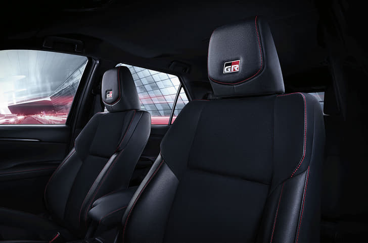 Toyota Fortuner GR Sport front seats.