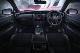Toyota Fortuner GR Sport front interior view.
