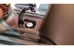 The fuel filler for the substantial 10-litre tank is housed on the flat floorboard.