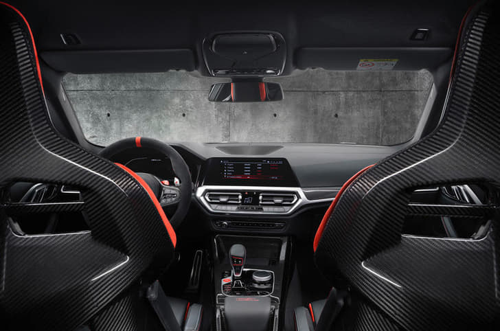 2022 BMW M4 CSL rear seat view