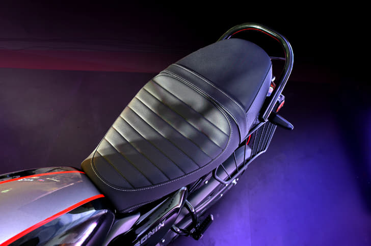 TVS claims best-in-class seat width, with a tapered front section for ease of placing your feet on the floor.