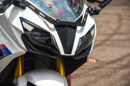 Mean-looking twin LED projector headlights up front, as seen on the RR310.