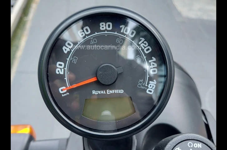 The Retro features more basic instrumentation, with a smaller digital screen. 