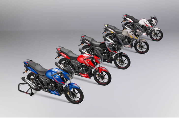 2022 TVS Apache RTR 160 is dearer by approximately Rs. 5,000 over the outgoing model.