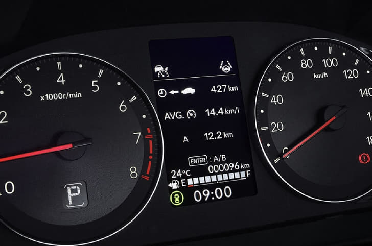 Honda WR-V interior speedometre