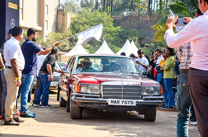 Viveck Goenka's W116 makes it show debut at the MBCCR 2022. This a 4.5-liter V8 car. 