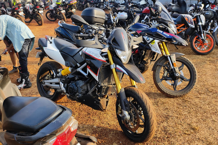 The Aprilia Dorsoduro is a bike that was sold here, but one that you're unlikely to see too often. After all, not many people buy supermotos.