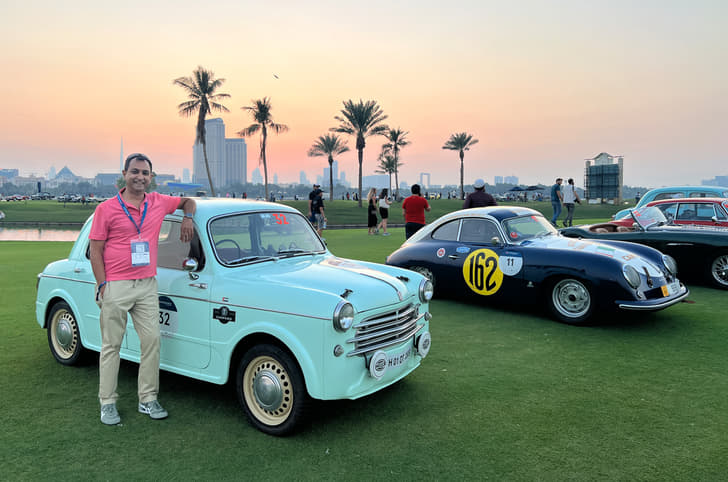 Several Indians participated in the event, with Amirali and Wendy Jetha winning the Jubilee Class in their 1956 Fiat Millicento. 