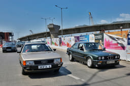 This particular Audi 100 belongs to Ravi Shastri which was awarded to him at the 1985 Benson and Hedges World Championship of Cricket. 