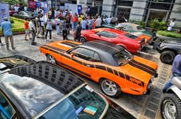 American muscle cars aplenty at this year's rally.