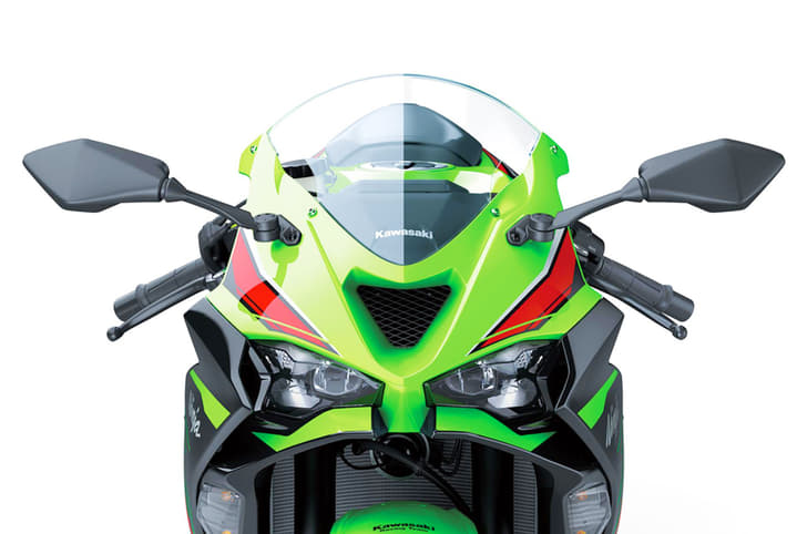 The 2024 ZX-6R gets a new sharper face with integrated winglets.