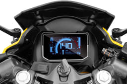 Bluetooth connectivity on the LCD dash enables turn-by-turn navigation and the XMR also has a USB charger.
