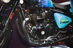 The engine is shared with the Super Meteor 650 and expect output figures to be in the same ballpark.