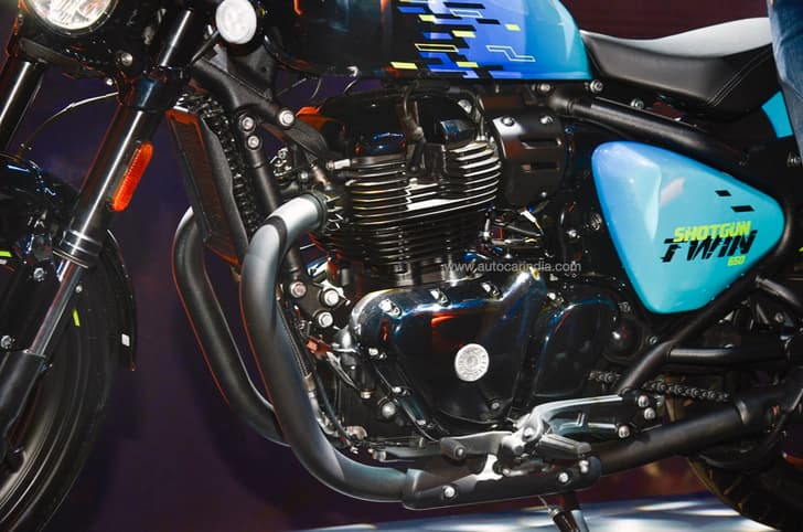 The engine is shared with the Super Meteor 650 and expect output figures to be in the same ballpark.