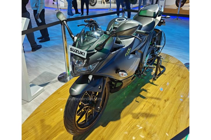 Also at the Suzuki pavillion was the Gixxer SF 250, which can be run on E85 fuel. 