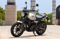 The Guerrilla 450 is Royal Enfield's neo-retro roadster based on the Sherpa 450 platform, which also underpins the Himalayan.