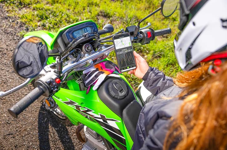 The KLX will have a display that can be connected to your phone via Bluetooth. 