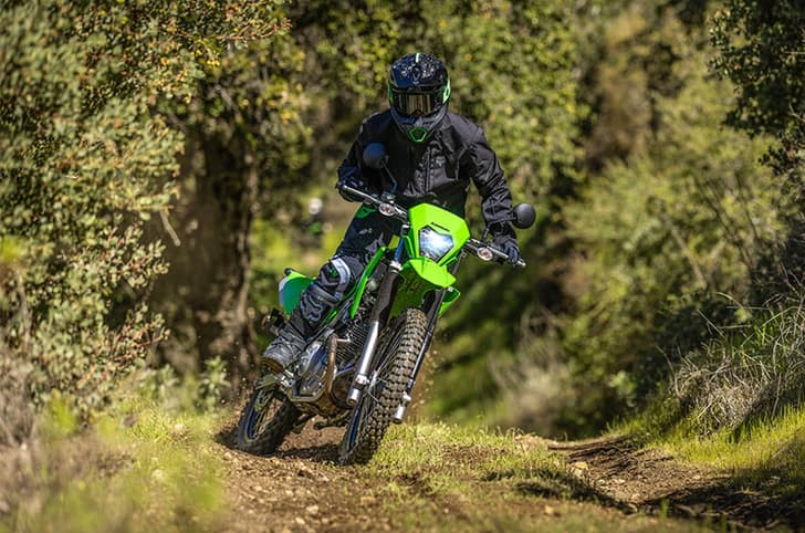 It does share some fundamentals with the off-road only KLX 230 R S. 