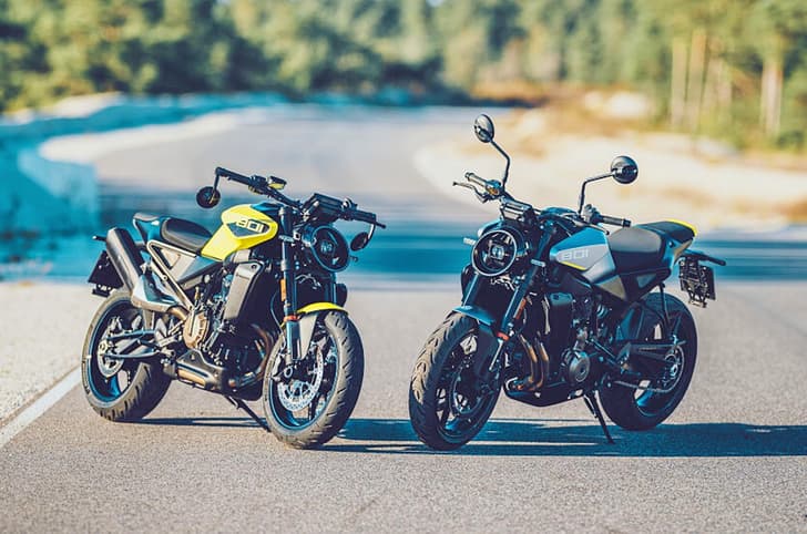 The Vitpilen 801 comes in two colours - yellow and grey.