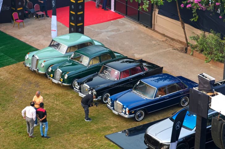 Bevy of 300 Adenauers, 220S Pontons, 230S Fintails, and a even 280S made their show debut.