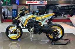 TVS RTSX Supermoto concept on display at the event. 