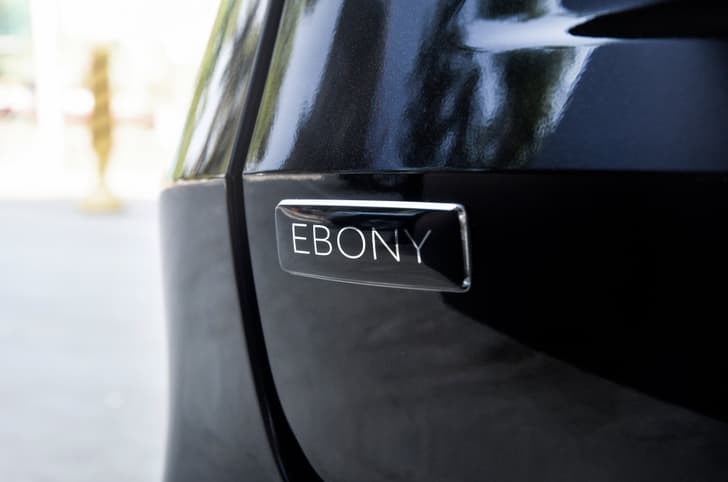 Ebony badges on the tailgate and front fender.