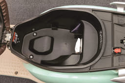 The seat open up to reveal a larger 24.4 litre boot