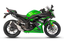 Kawasaki Ninja 300 green colour side static