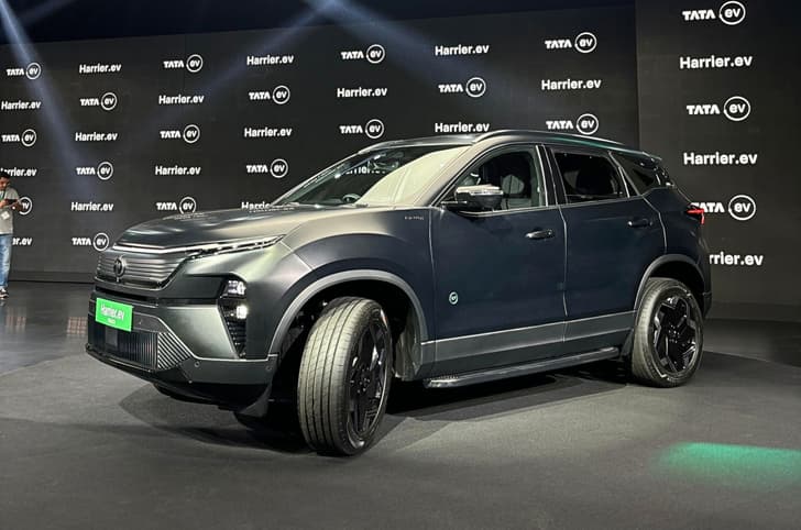 Tata Harrier EV Stealth Edition in Studio 