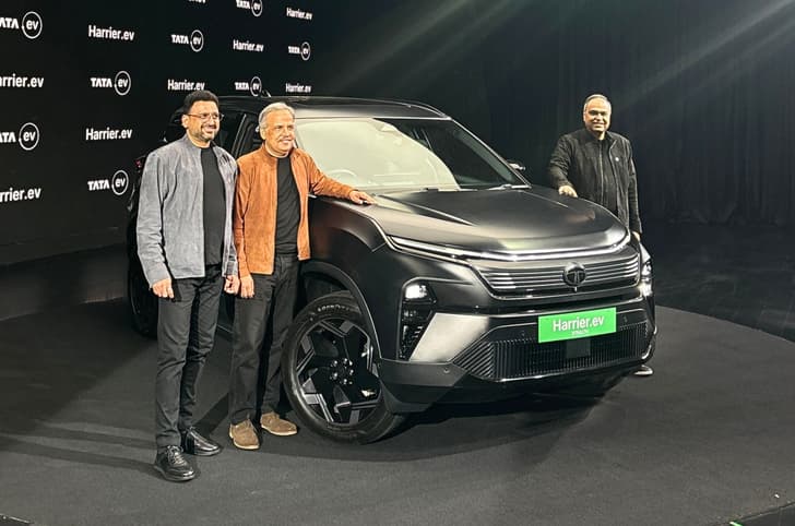 Tata Harrier EV in studio 