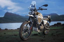 2025 Yezdi Adventure left three quarter shot