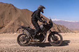 Himalayan 750 off road saddling shot