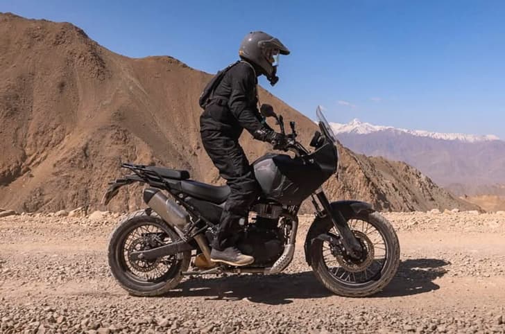 Himalayan 750 off road saddling shot
