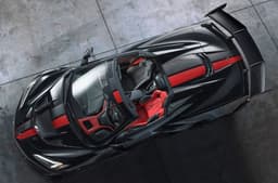 Chevrolet Corvette ZR1X black and red top view