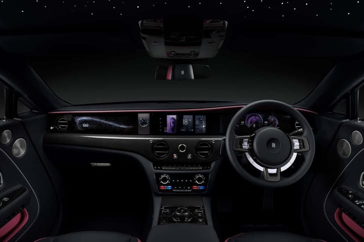 rolls royce spectre black badge interior dashboard