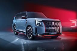 Nissan Patrol Nismo front right static photo in studio