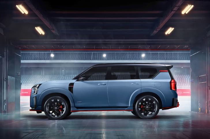 Nissan Patrol Nismo side profile in studio