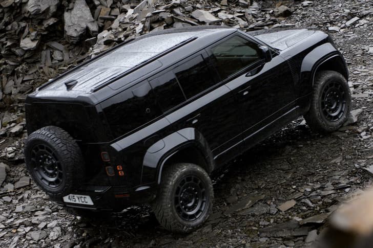 defender octa black edition in field