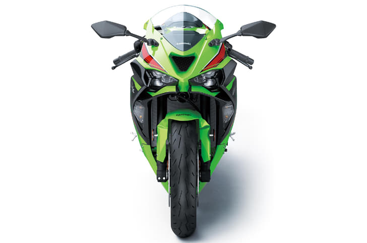 Kawasaki ZX-6R head on shot