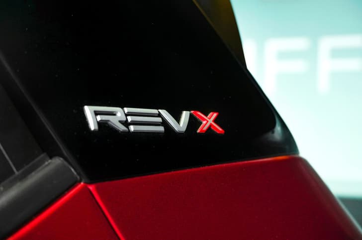 Mahindra XUV 3XO REVX badge on C pillar