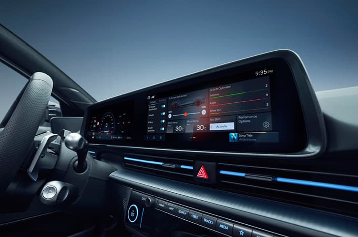 Hyundai Ioniq 6 N infotainment touchscreen